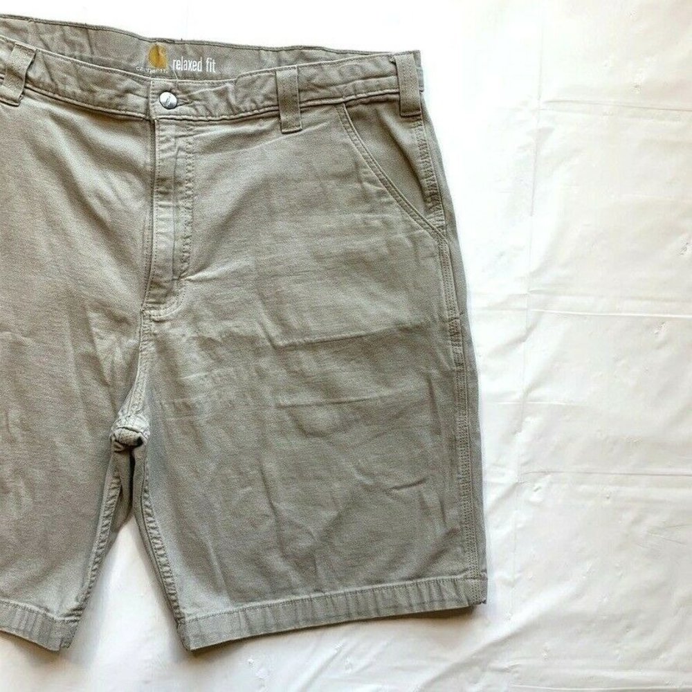 Carhartt Cargo‎ Shorts Mens 40 Canvas Relaxed Fit Stretch Utility Outdoor Khaki - Picture 5 of 12